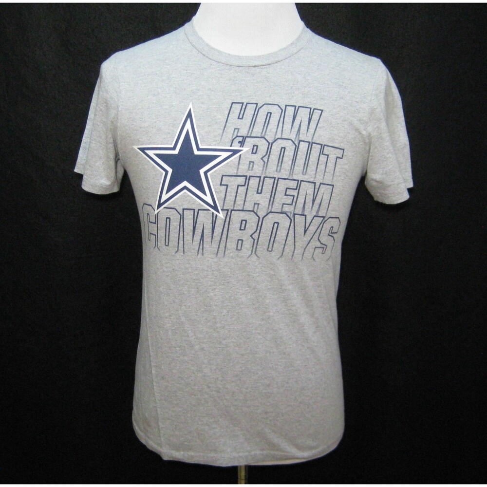 Dallas Cowboys T-Shirt Mens Small Gray Short Sleeve Graphic Shirt Cotton Top